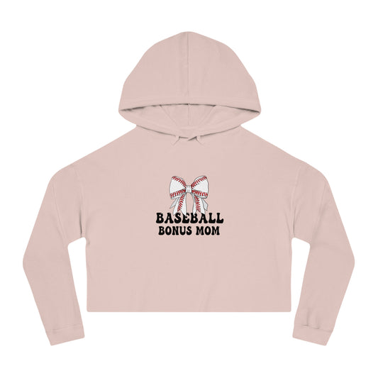 Baseball Bonus Mom Cropped Hoodie - The Sideline Tribe