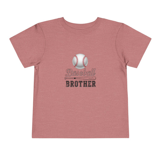 Baseball Brother Toddler Tee | Cute Kids’ Baseball Shirt for Little Siblings | Soft 100% Cotton Game Day Top