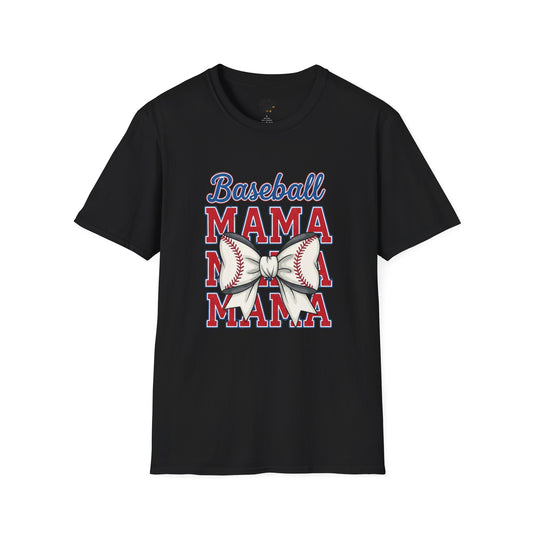 Baseball Mom Softstyle Graphic T-Shirt – Perfect for Game Day - The Sideline Tribe
