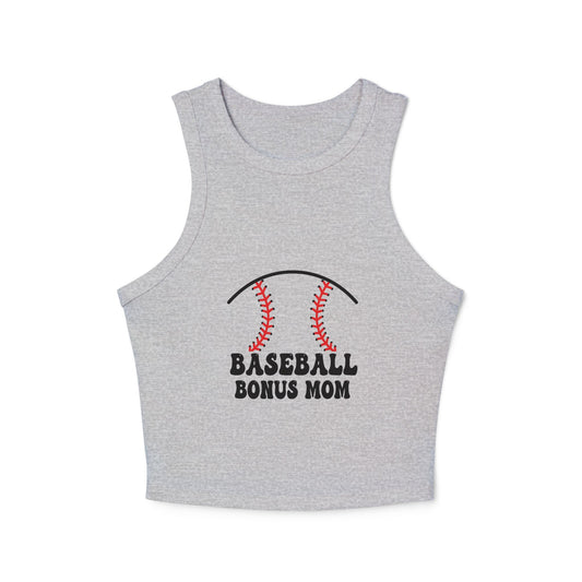 Baseball Bonus Mom Racer Tank Top - The Sideline Tribe