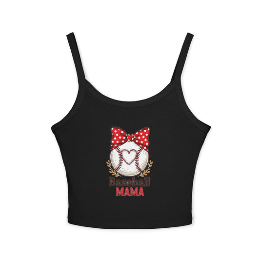 Baseball Mom Spaghetti Strap Tank Top – Soft, Flattering Fit for Game Day or Everyday Wear - The Sideline Tribe