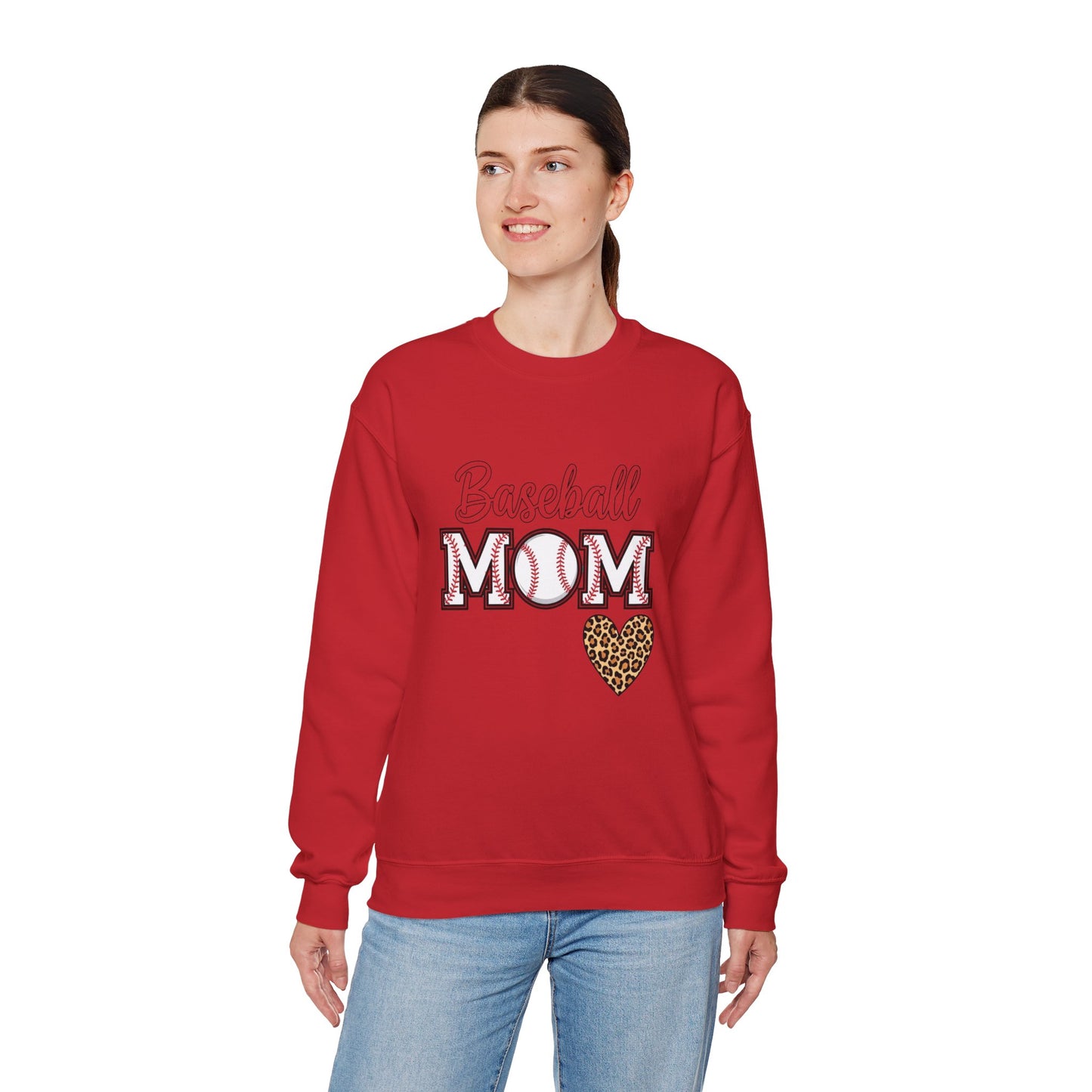 Baseball Mom Crewneck Sweatshirt – Cozy Game Day Pullover | Classic Sports Mom Sweater | Warm Team Spirit Apparel