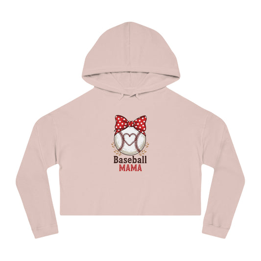Baseball Mom Cropped Hoodie – Trendy & Cozy Game Day Hoodie - The Sideline Tribe