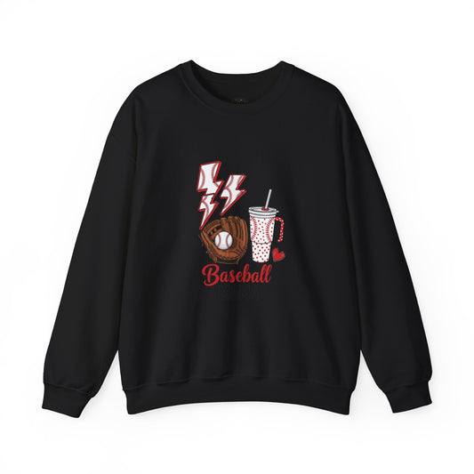 Baseball Mom Crewneck Sweatshirt - Casual Comfortable Apparel for Sports Moms
