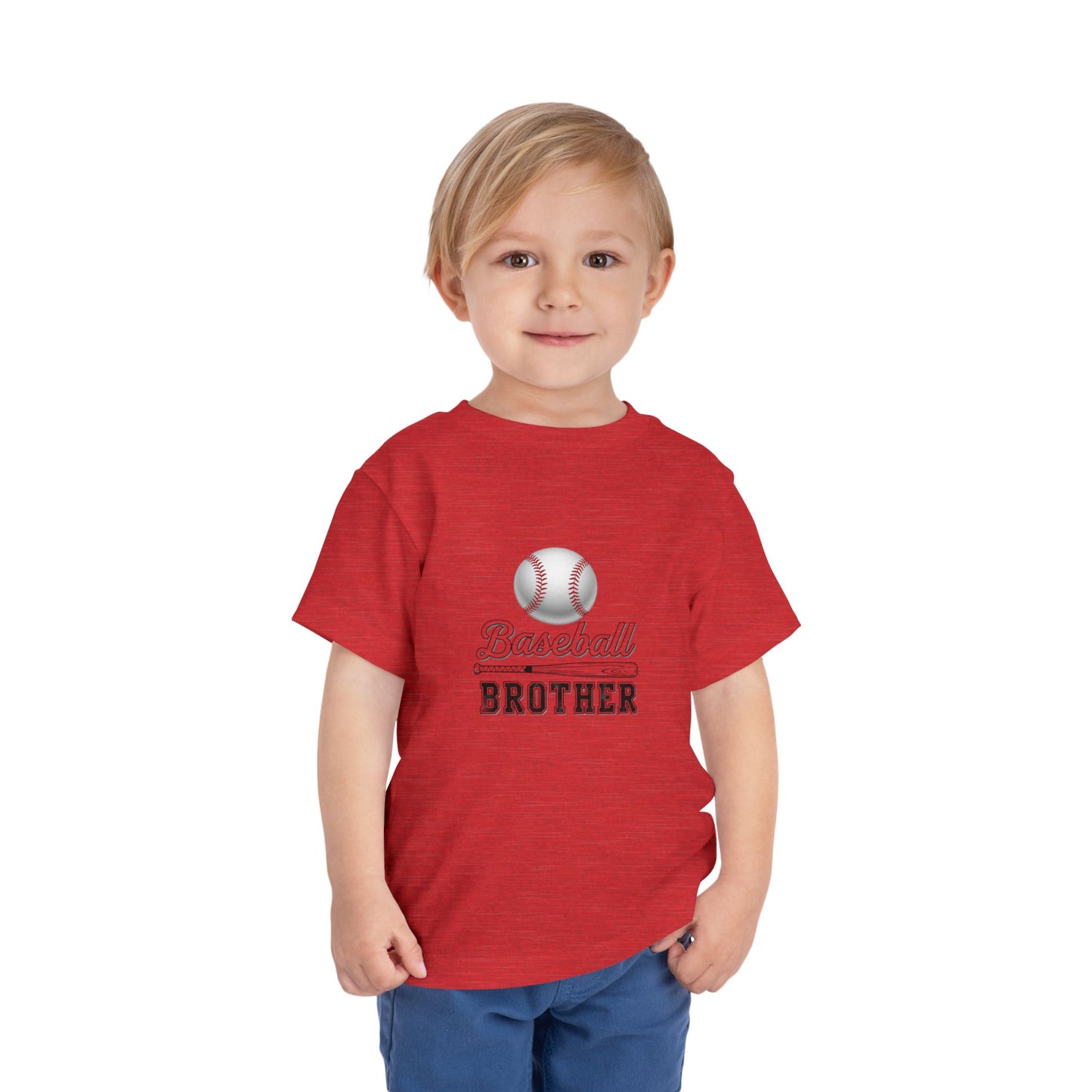 Baseball Brother Toddler Tee | Cute Kids’ Baseball Shirt for Little Siblings | Soft 100% Cotton Game Day Top