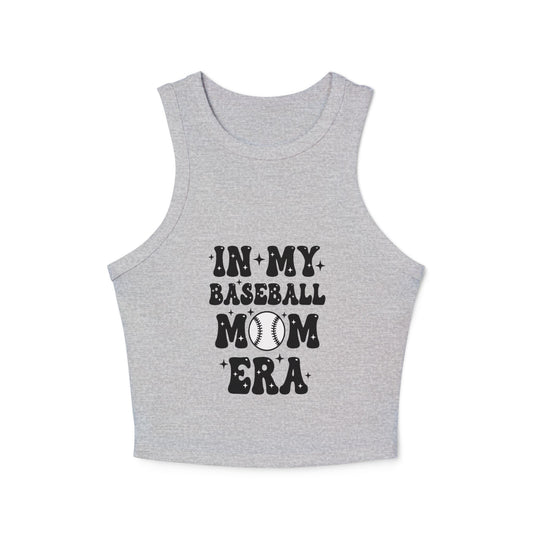 In My Baseball Mom Era Tank – Chic Micro Rib Racer Tank | Game Day Sports Mom Shirt | Athletic Fit Baseball Mom Top