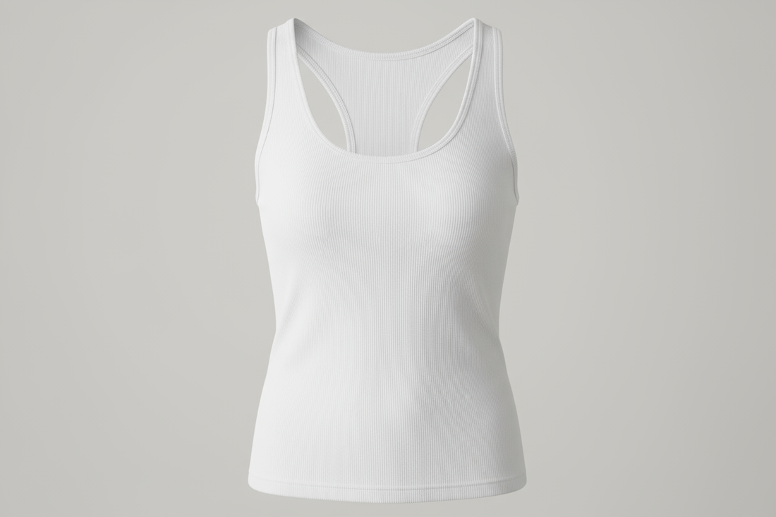 How to Style a White Micro Rib Racer Tank Top