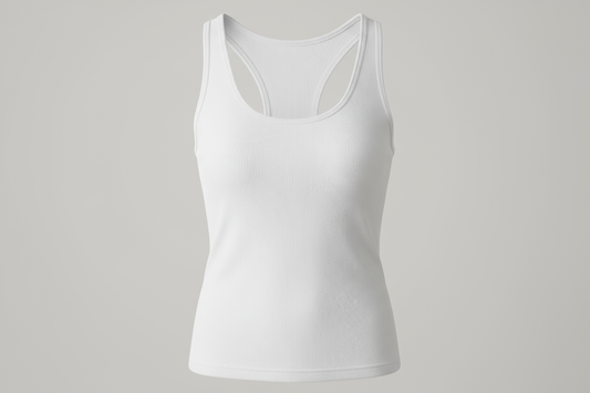 How to Style a White Micro Rib Racer Tank Top