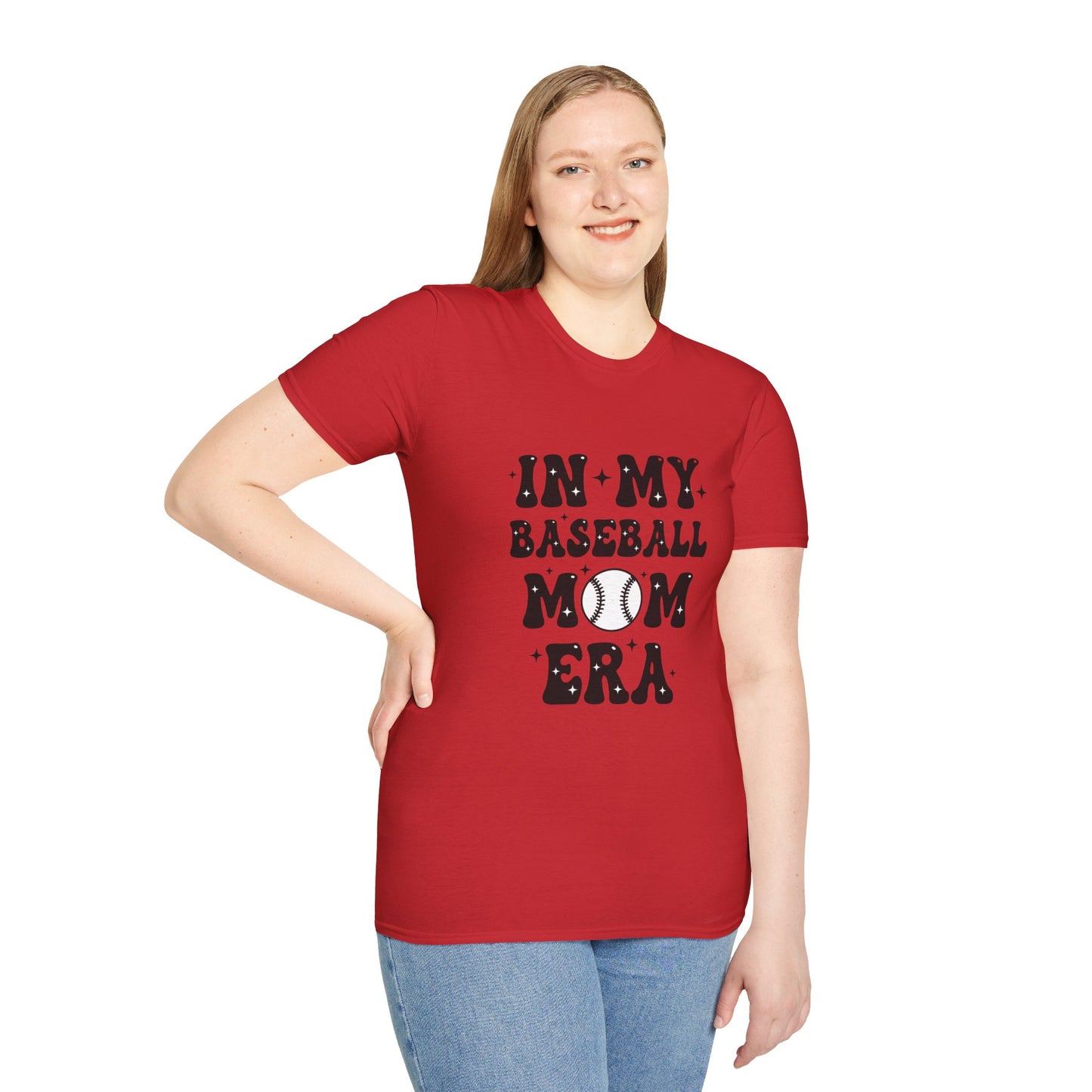 Baseball Mom Unisex T-Shirt – “In My Baseball Era” Graphic Tee | Retro Sports Mom Shirt | Game Day Essential