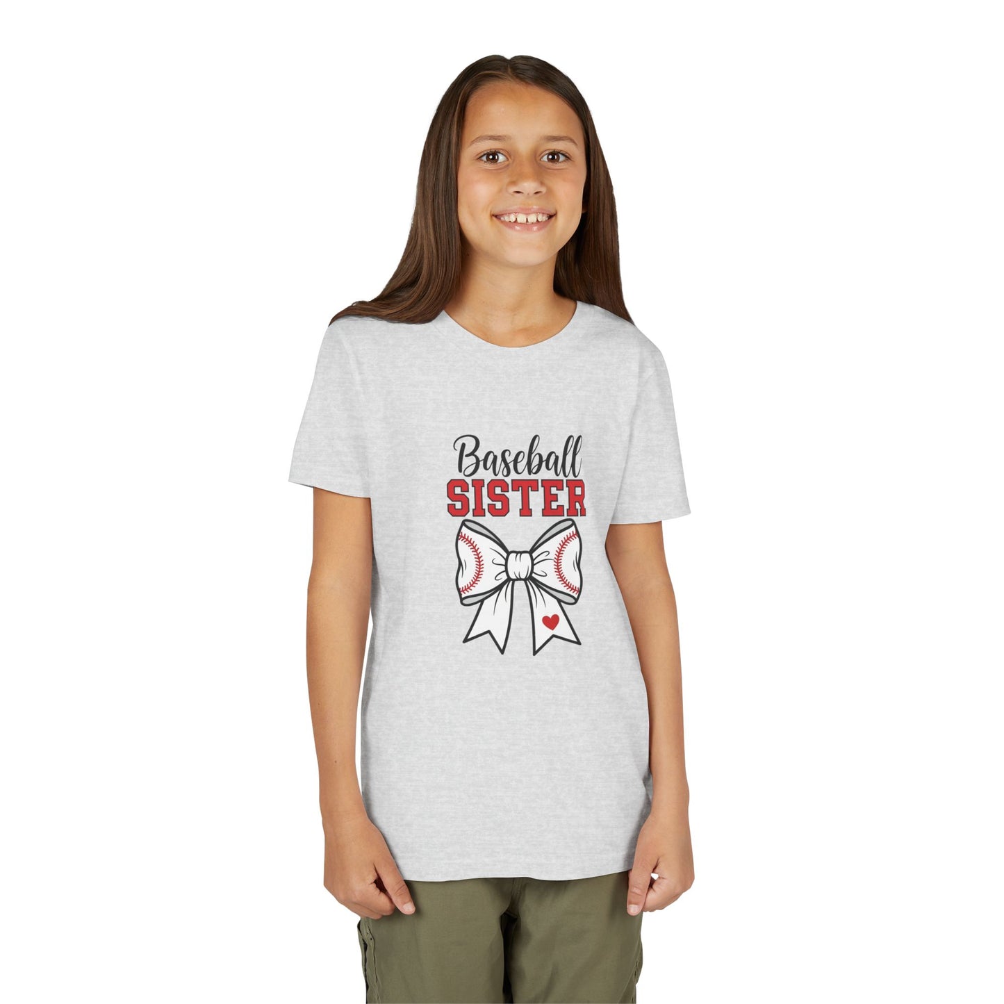 Baseball Sister Youth Short Sleeve Tee – Cute Kids Sports Shirt | Soft & Comfy Game Day Top for Young Fans