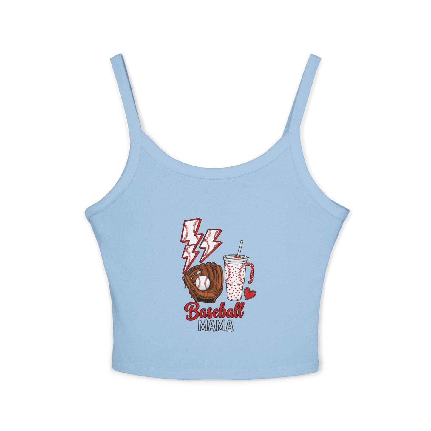 Baseball Mama Women's Spaghetti Strap Tank Top – Soft & Supportive Game Day Style