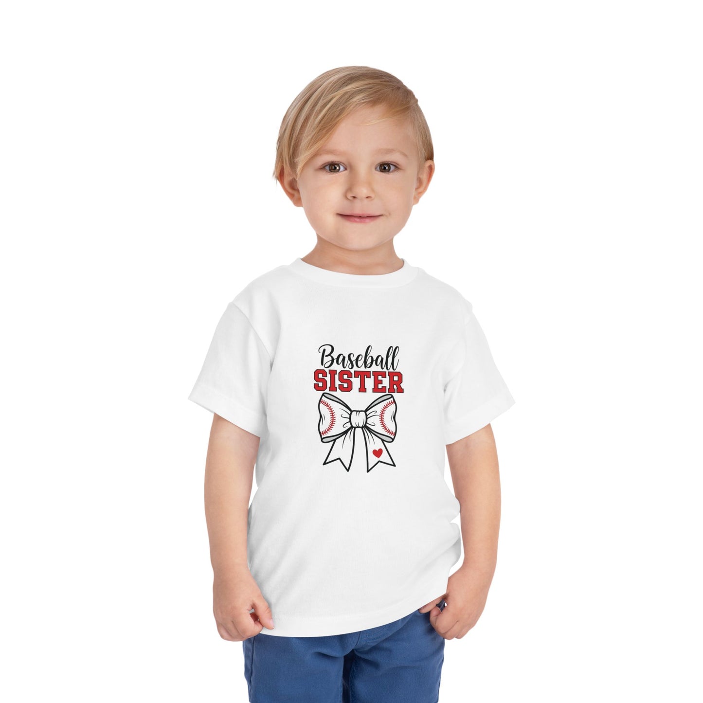 Baseball Sister Toddler Tee – Cute Kids' Short Sleeve Shirt | Soft & Comfy Game Day Wear for Little Fans
