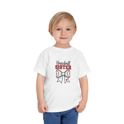 Baseball Sister Toddler Tee – Cute Kids' Short Sleeve Shirt | Soft & Comfy Game Day Wear for Little Fans