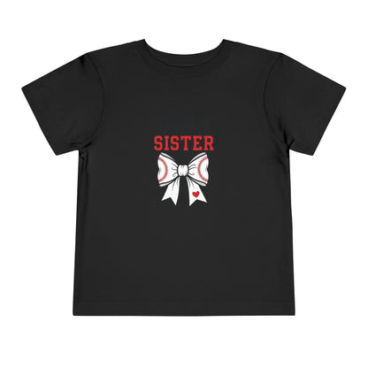 Baseball Sister Toddler Tee – Cute Kids' Short Sleeve Shirt | Soft & Comfy Game Day Wear for Little Fans