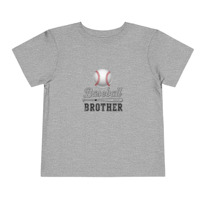 Baseball Brother Toddler Tee | Cute Kids’ Baseball Shirt for Little Siblings | Soft 100% Cotton Game Day Top