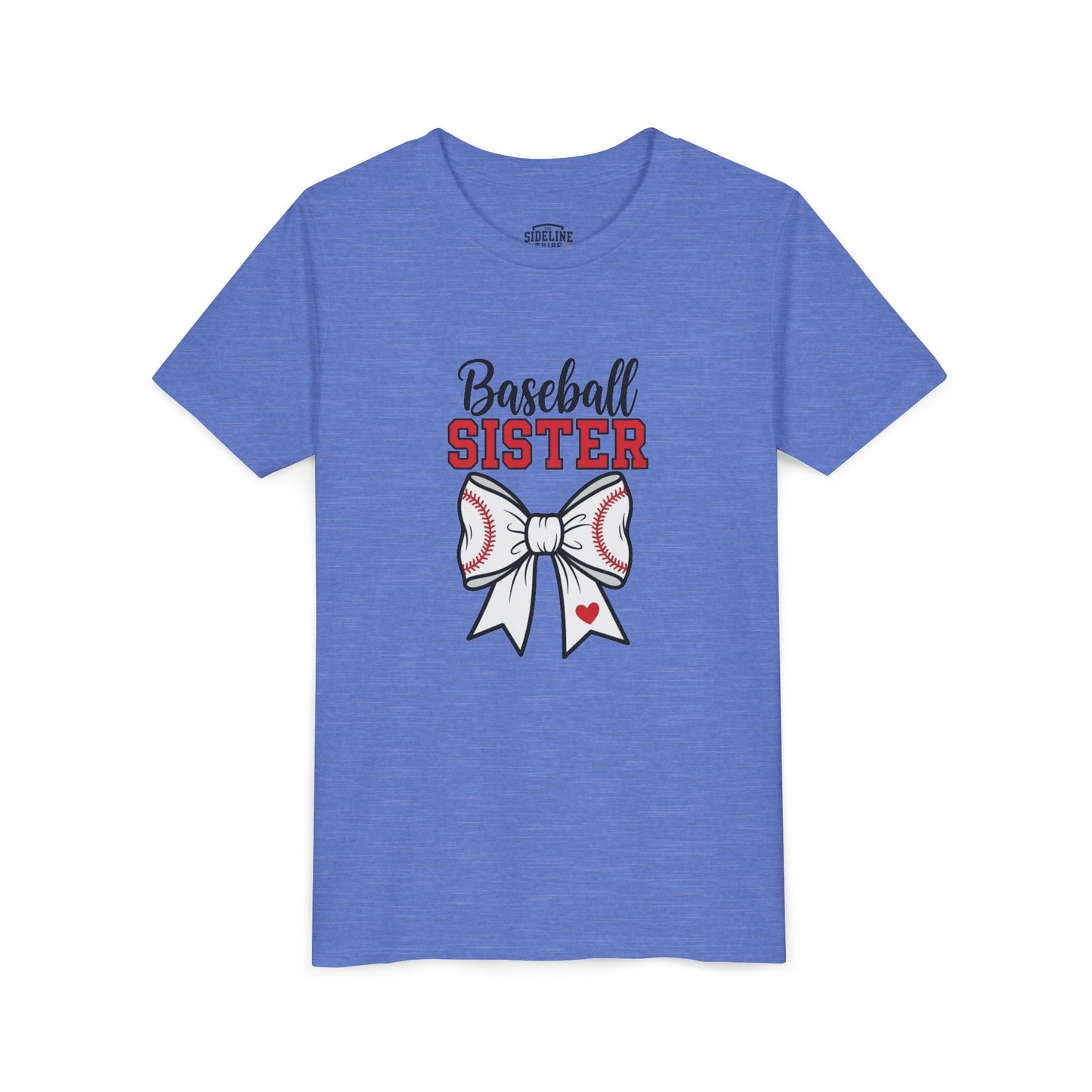 Baseball Sister Youth Short Sleeve Tee – Cute Kids Sports Shirt | Soft & Comfy Game Day Top for Young Fans