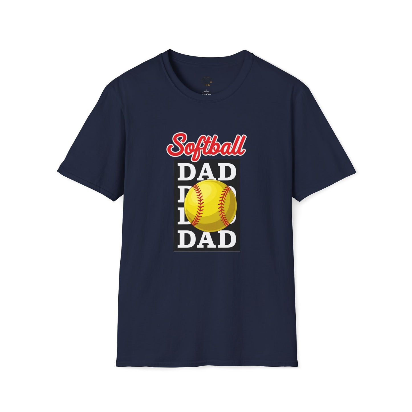 Softball Dad Vintage T-Shirt – Combed Cotton Tee for Men - The Sideline Tribe