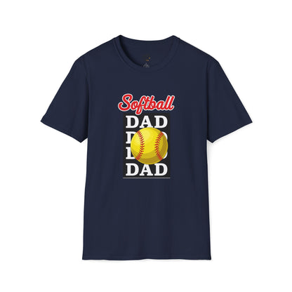 Softball Dad Vintage T-Shirt – Combed Cotton Tee for Men - The Sideline Tribe
