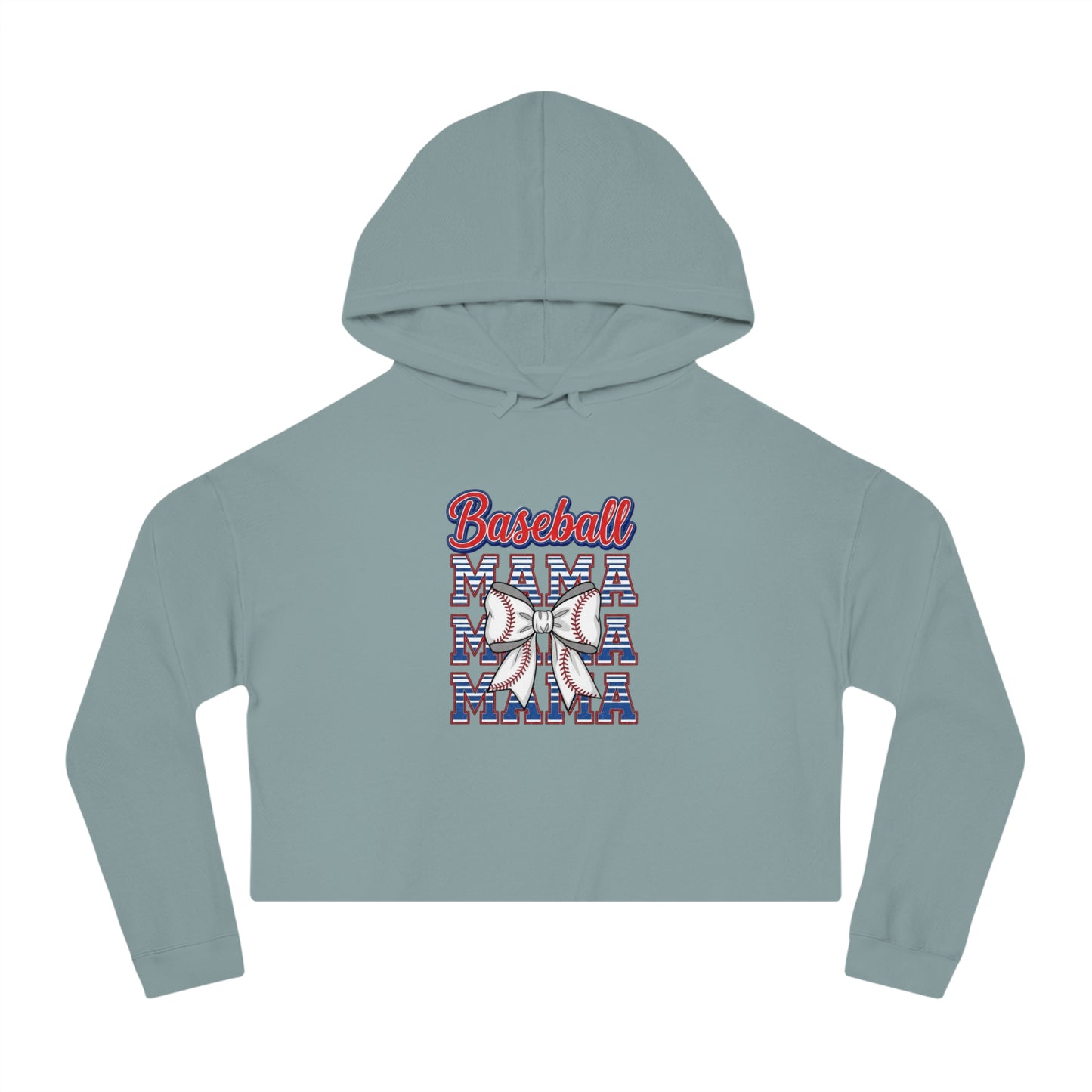 Baseball Mama Cropped Hooded Sweatshirt