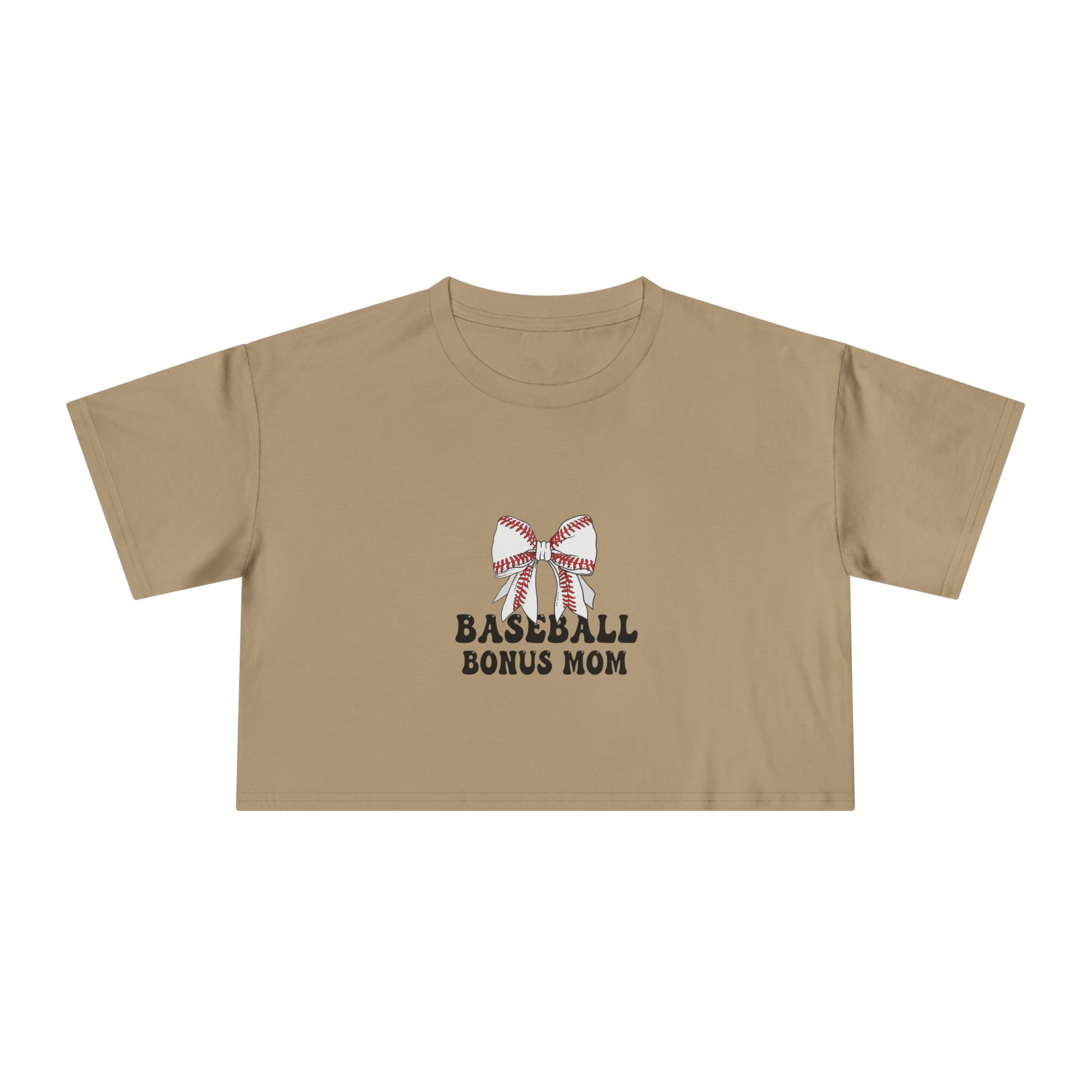 Baseball Bonus Mom Women's Crop Tee - The Sideline Tribe