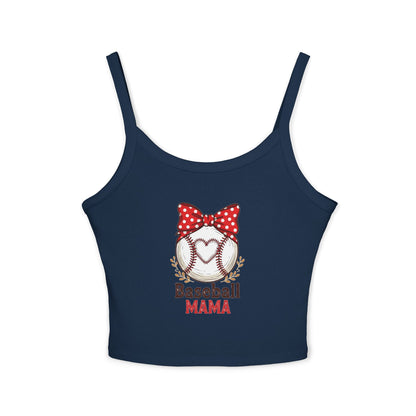 Baseball Mom Spaghetti Strap Tank Top – Soft, Flattering Fit for Game Day or Everyday Wear - The Sideline Tribe