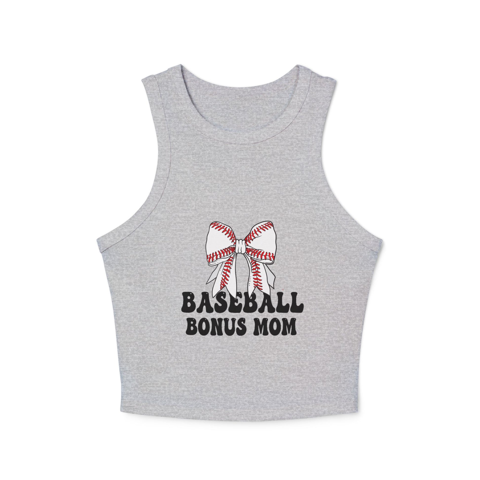 Baseball Bonus Mom Racer Tank Top – Fitted & Stylish Game Day Apparel - The Sideline Tribe