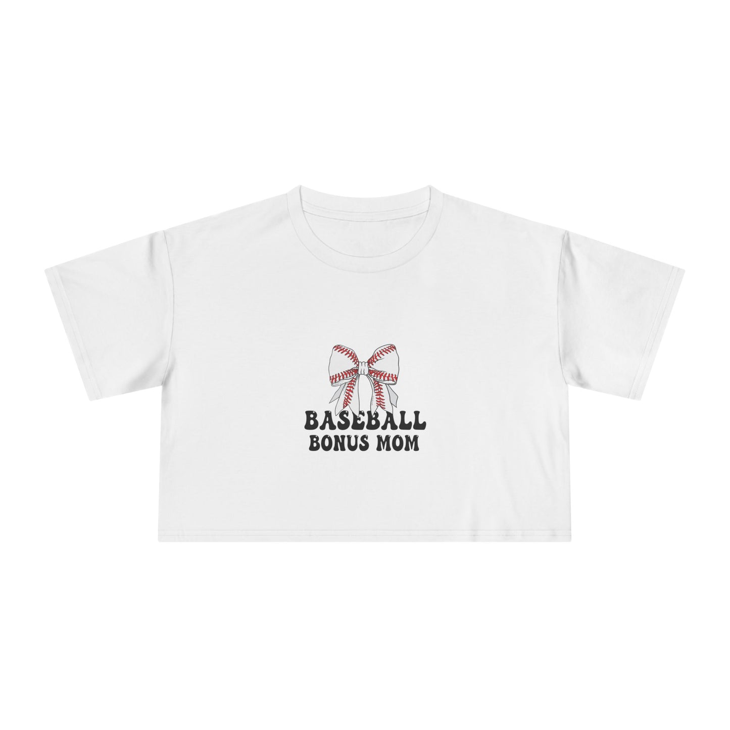 Baseball Bonus Mom Women's Crop Tee - The Sideline Tribe