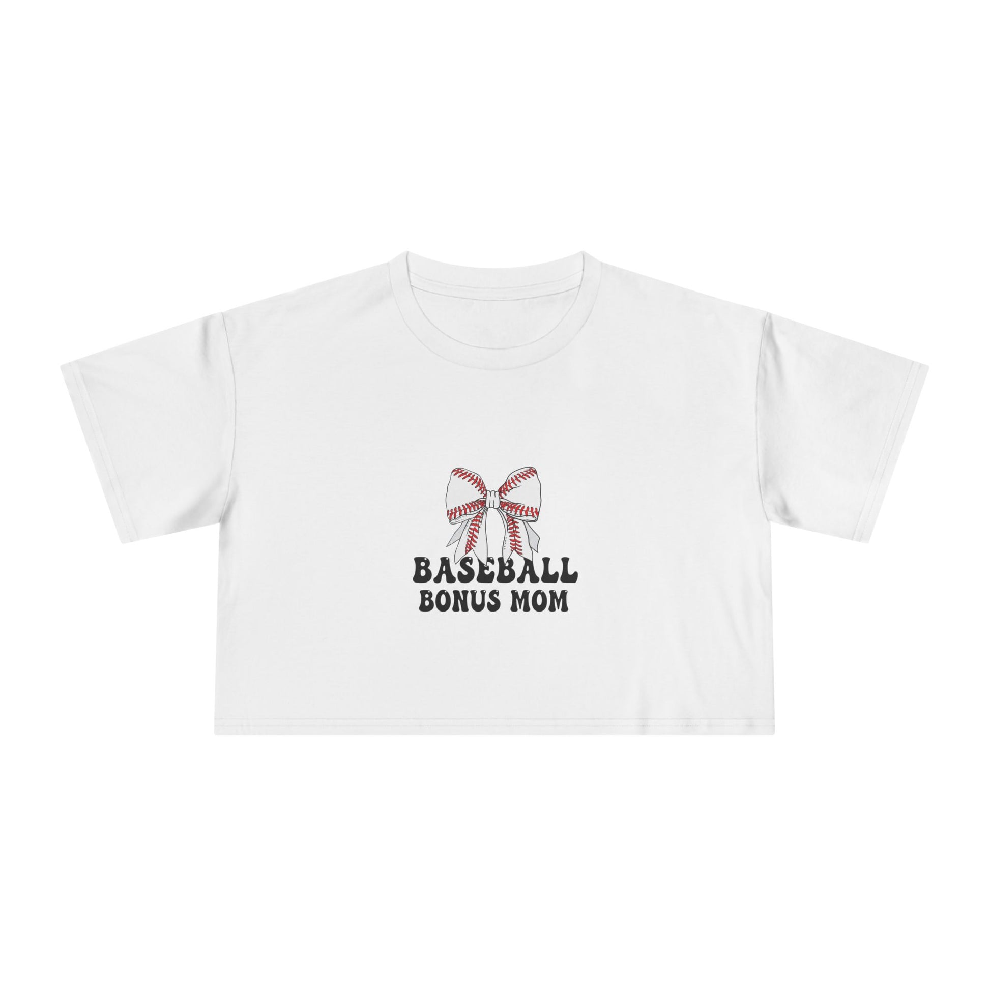 Baseball Bonus Mom Women's Crop Tee - The Sideline Tribe