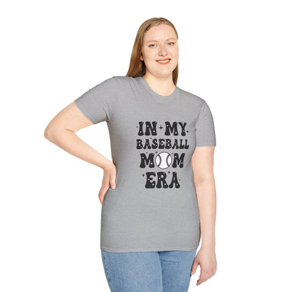 Baseball Mom Unisex T-Shirt – “In My Baseball Era” Graphic Tee | Retro Sports Mom Shirt | Game Day Essential