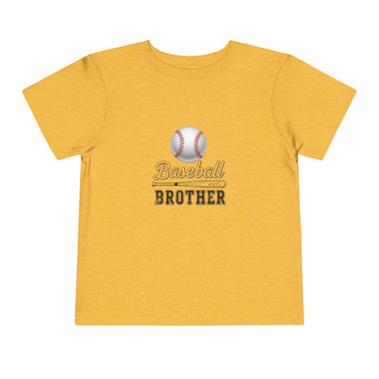 Baseball Brother Toddler Tee | Cute Kids’ Baseball Shirt for Little Siblings | Soft 100% Cotton Game Day Top