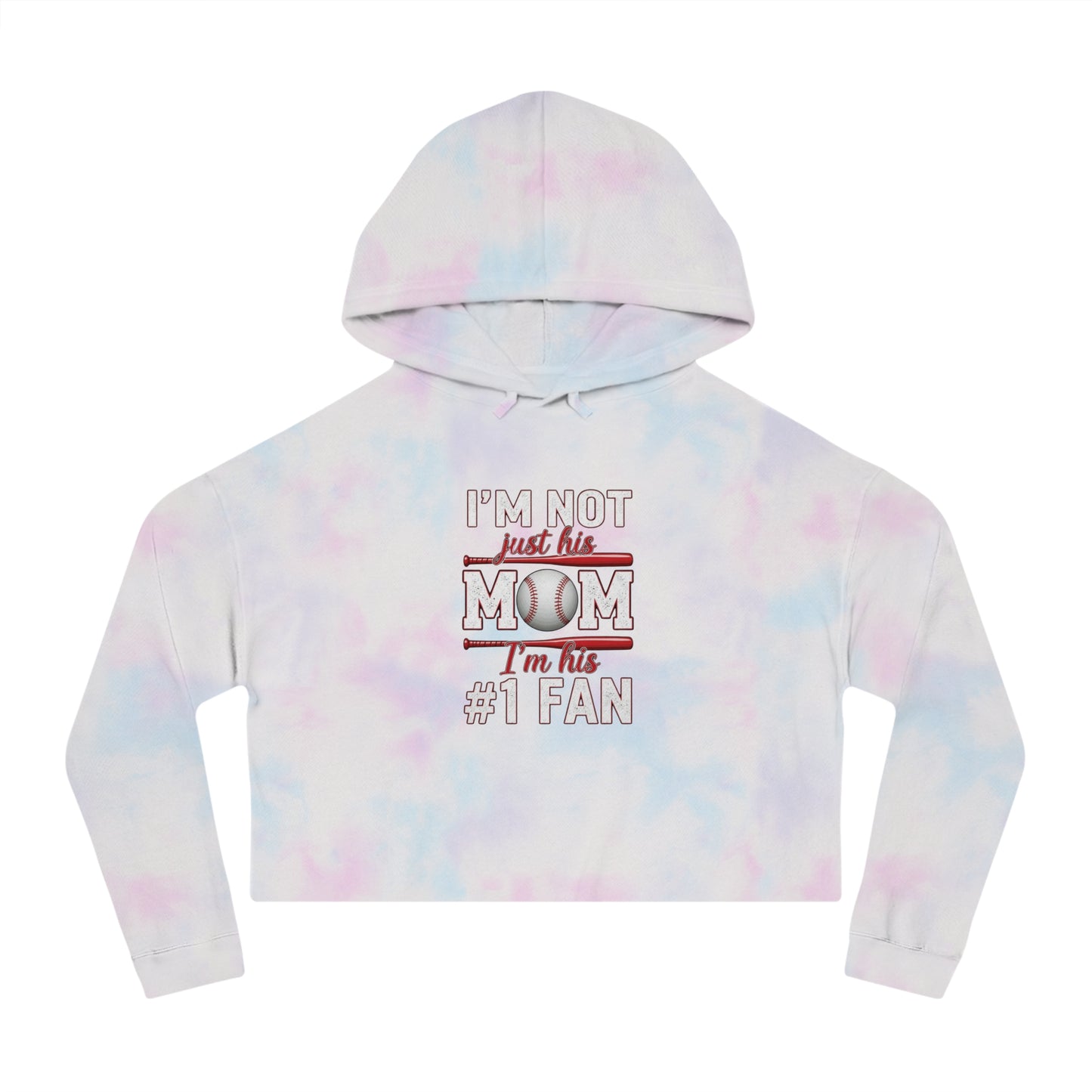 “I’m Not Just His Mom, I’m His #1 Fan” Cropped Hoodie – Cozy Cotton-Blend | Trendy Fit | Game Day Essential
