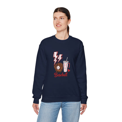 Baseball Mom Crewneck Sweatshirt - Casual Comfortable Apparel for Sports Moms