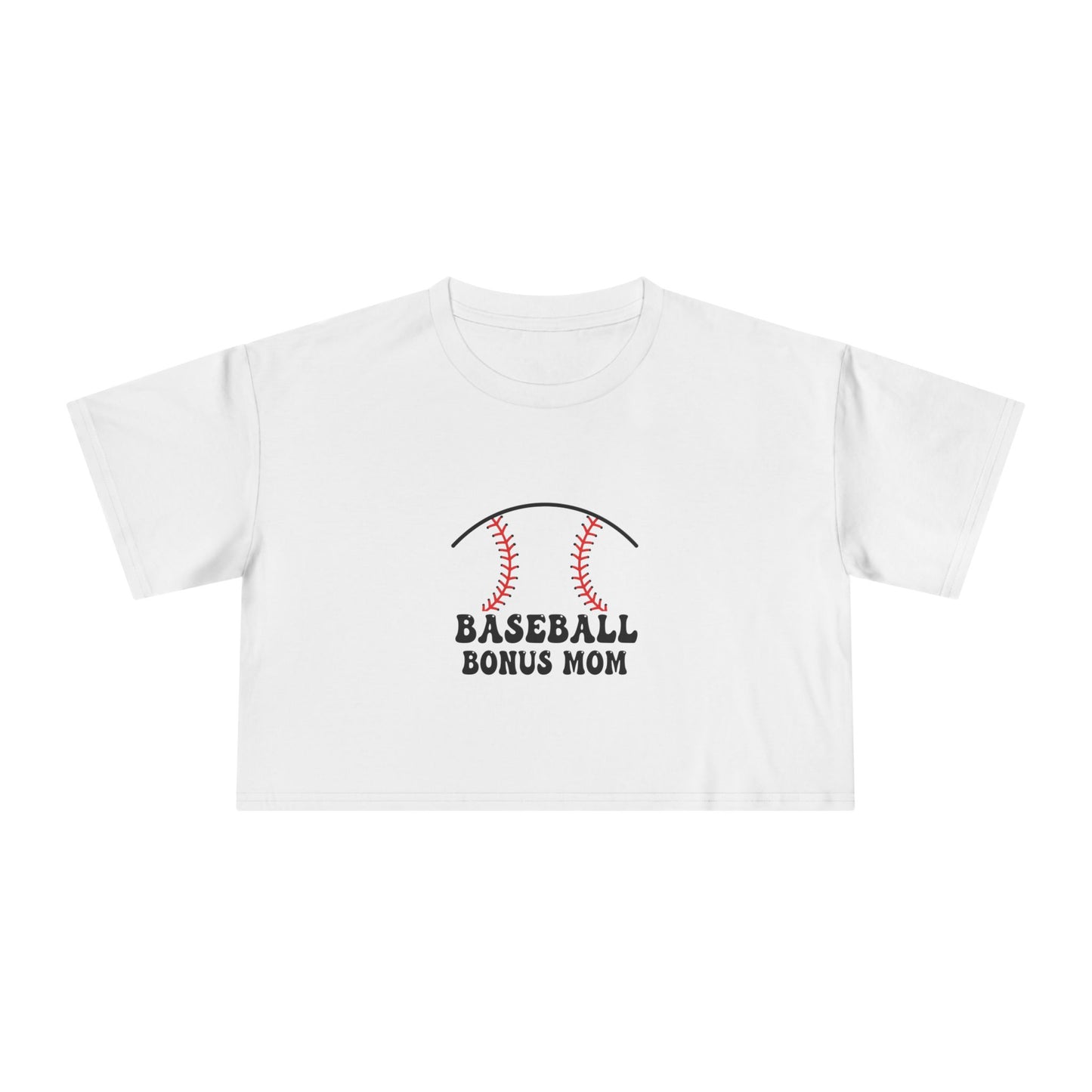 Baseball Bonus Mom Women's Crop Tee - The Sideline Tribe