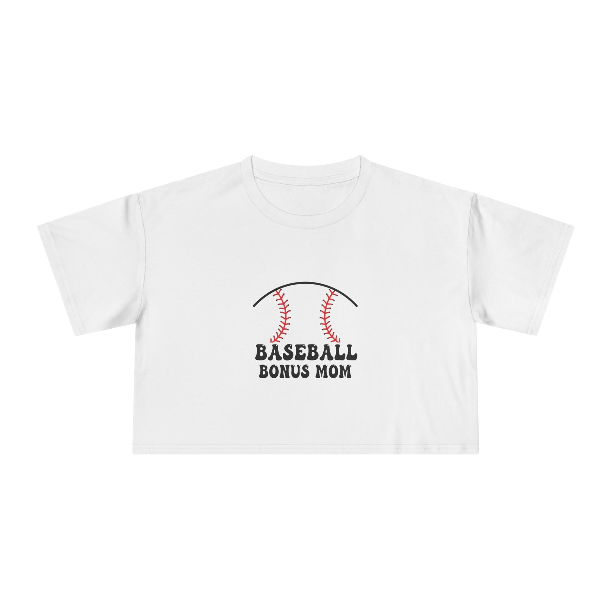 Baseball Bonus Mom Women's Crop Tee - The Sideline Tribe