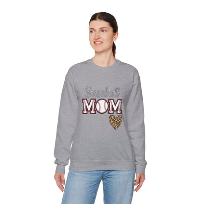 Baseball Mom Crewneck Sweatshirt – Cozy Game Day Pullover | Classic Sports Mom Sweater | Warm Team Spirit Apparel
