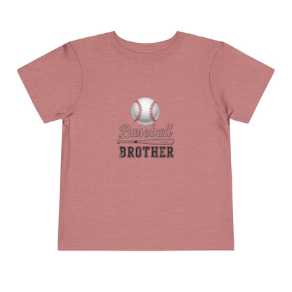 Baseball Brother Toddler Tee | Cute Kids’ Baseball Shirt for Little Siblings | Soft 100% Cotton Game Day Top