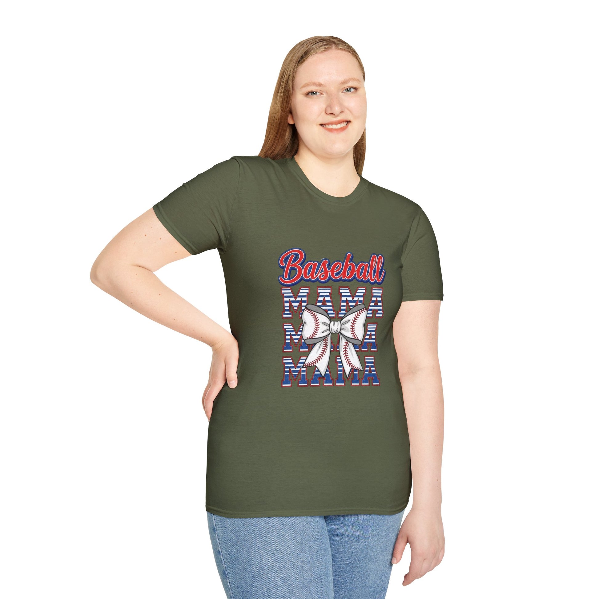 Baseball Mama Unisex Softstyle T-Shirt - The Sideline Tribe