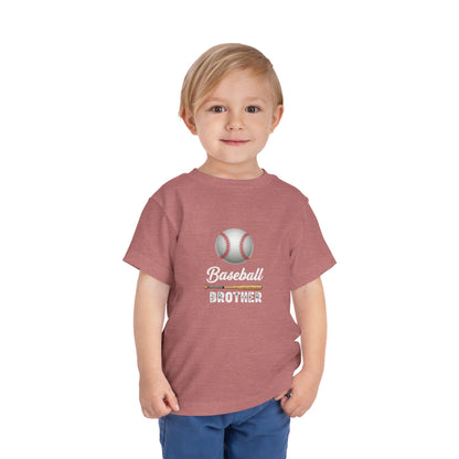 Baseball Brother Toddler Tee | Cute Kids’ Baseball Shirt for Little Siblings | Soft 100% Cotton Game Day Top