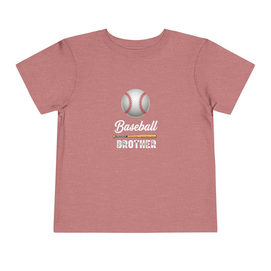 Baseball Brother Toddler Tee | Cute Kids’ Baseball Shirt for Little Siblings | Soft 100% Cotton Game Day Top