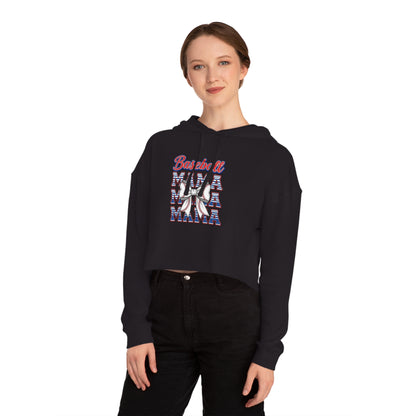 Baseball Mama Cropped Hooded Sweatshirt
