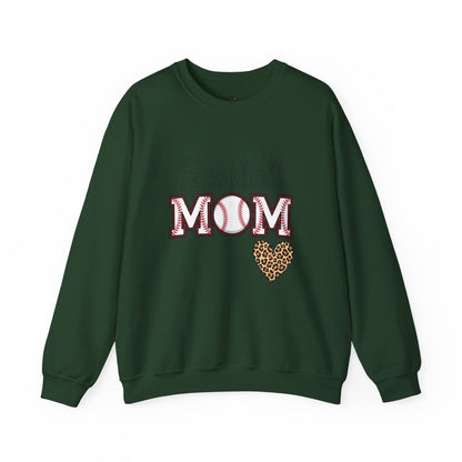 Baseball Mom Crewneck Sweatshirt – Cozy Game Day Pullover | Classic Sports Mom Sweater | Warm Team Spirit Apparel