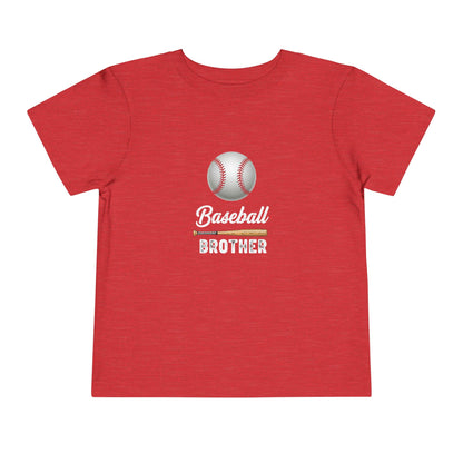 Baseball Brother Toddler Tee | Cute Kids’ Baseball Shirt for Little Siblings | Soft 100% Cotton Game Day Top