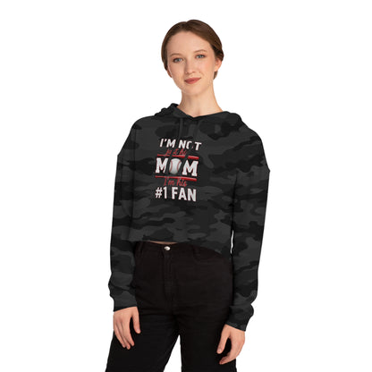 “I’m Not Just His Mom, I’m His #1 Fan” Cropped Hoodie – Cozy Cotton-Blend | Trendy Fit | Game Day Essential