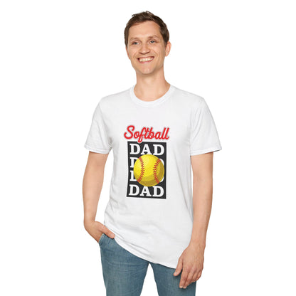 Softball Dad Vintage T-Shirt – Combed Cotton Tee for Men - The Sideline Tribe