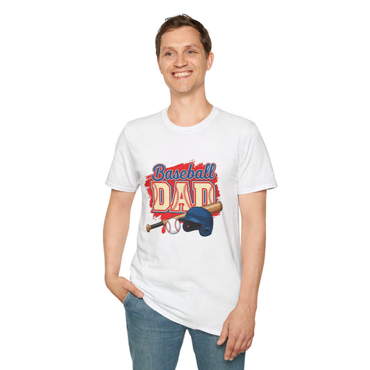 Baseball Dad Softstyle T-Shirt – Classic Game Day Tee