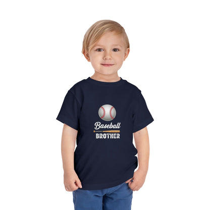 Baseball Brother Toddler Tee | Cute Kids’ Baseball Shirt for Little Siblings | Soft 100% Cotton Game Day Top