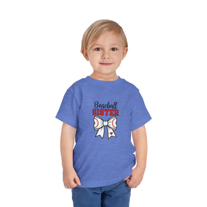 Baseball Sister Toddler Tee – Cute Kids' Short Sleeve Shirt | Soft & Comfy Game Day Wear for Little Fans