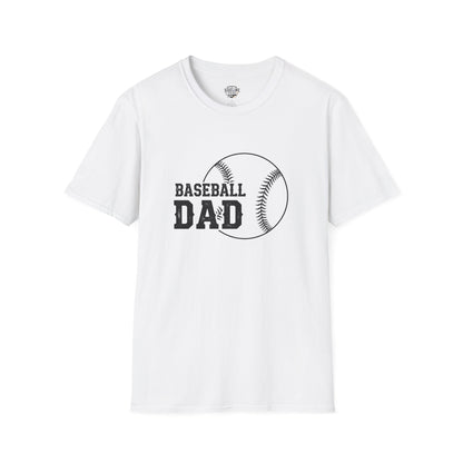 Baseball Dad Softstyle T-Shirt | Perfect Gift for Father's Day & Sports Fans