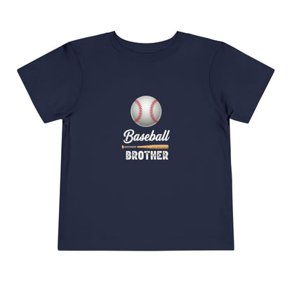 Baseball Brother Toddler Tee | Cute Kids’ Baseball Shirt for Little Siblings | Soft 100% Cotton Game Day Top