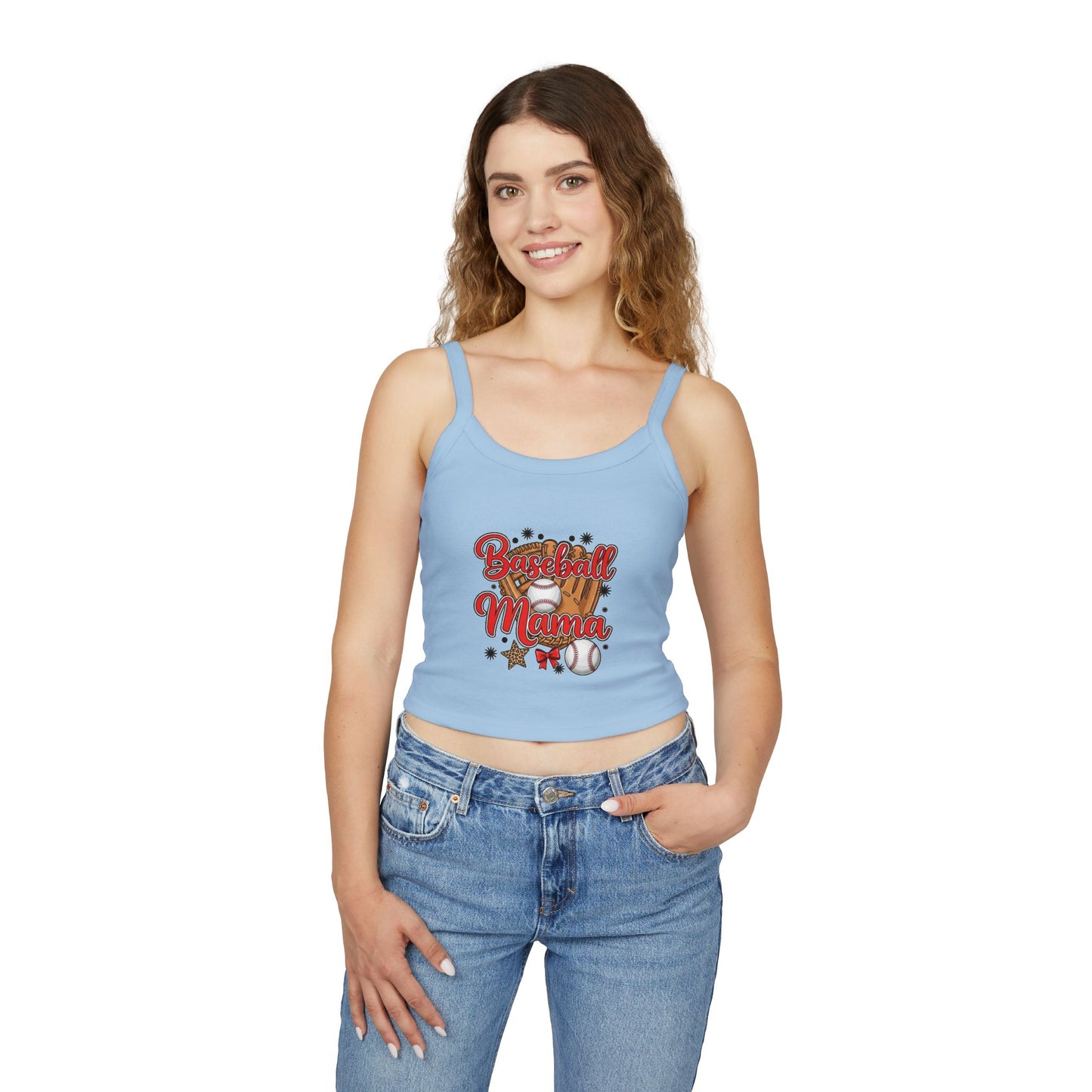 Baseball Mama Spaghetti Strap Tank Top
